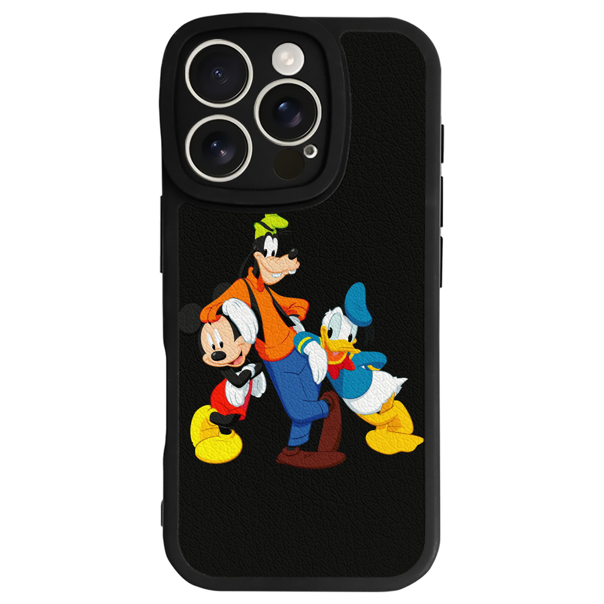 （画像用） ミッキーマウス Mickey Mouse 【iPhone 16シリーズ対応】シリコンスマホケース（レザー調） 材質：シリコン